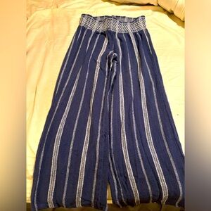 Linen navy pants